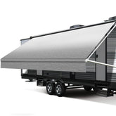 Xenjum RV awning fabric replacement gray fade packaging shows durable, weather-ready components.