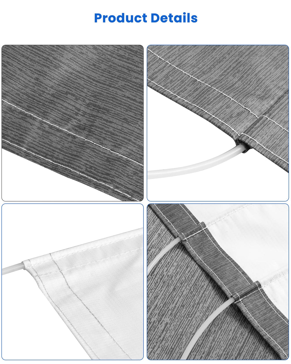 Xenjum RV awning fabric replacement installation step image showing simple setup without tools.