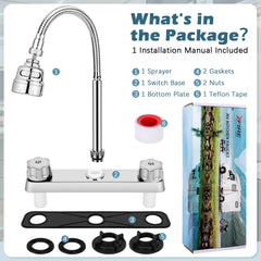 XFIRE-GEAR RV sink faucet shower mode provides powerful spray when needed.