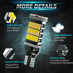 XFLHEHD 360-degree coverage reverse light reduces blind spots behind your truck.