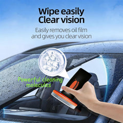 XFYVIKR Glass Emulsion Cleaner 100g removes oil film from glass surfaces.