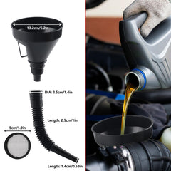 XhjzgcTech black filter funnel for purity during fluid transfer.