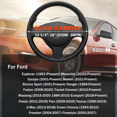 XHRING steering wheel cover on Ford EcoSport keeps the wheel clean and comfortable.