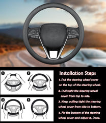XHRING steering wheel cover on Ford Explorer shields wheel from wear.