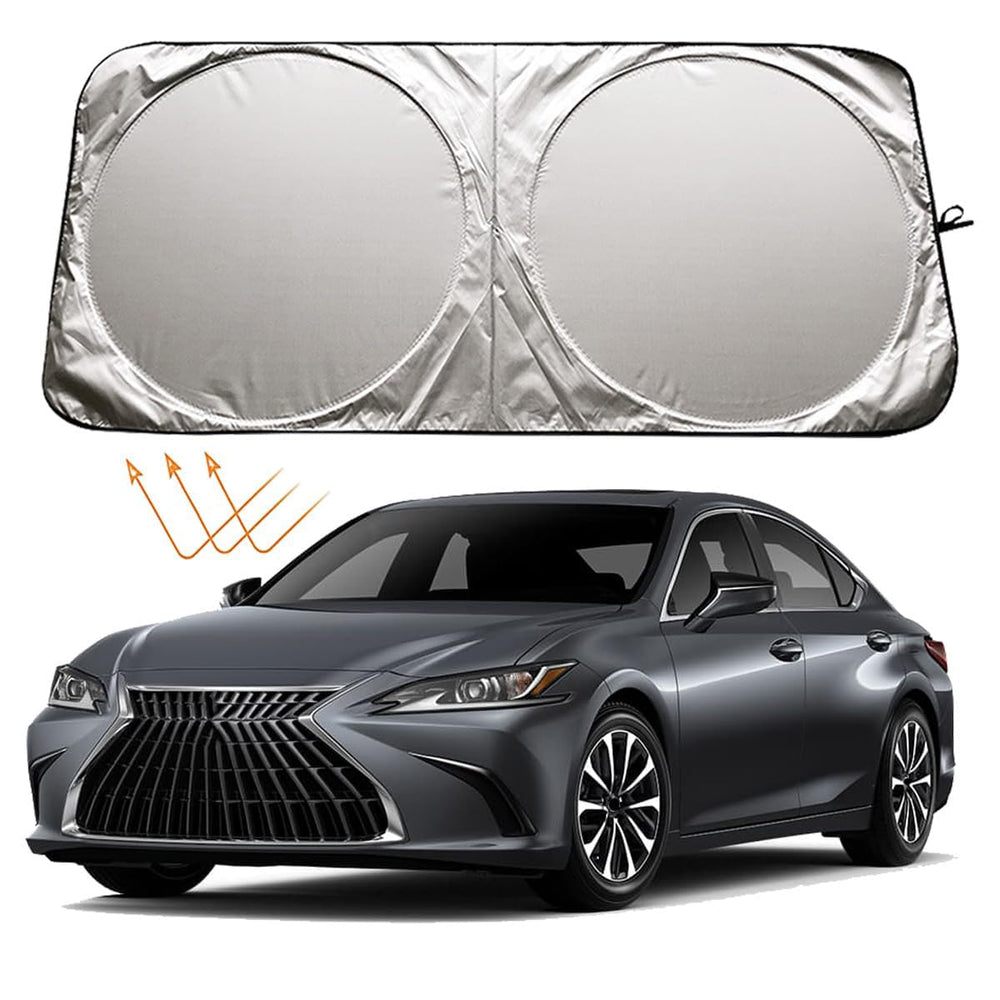 XHRING windshield sun shade for Lexus IS250 cooling the cabin with shielded glare reduction
