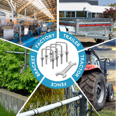 XIANGZI easy installation U-bolts with clear threads for quick mounting.