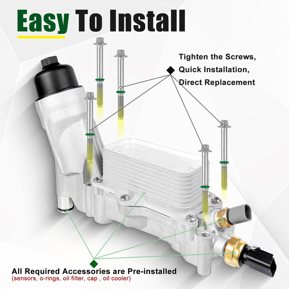 XIAORENWU oil cooler kit with sensors ready for quick install