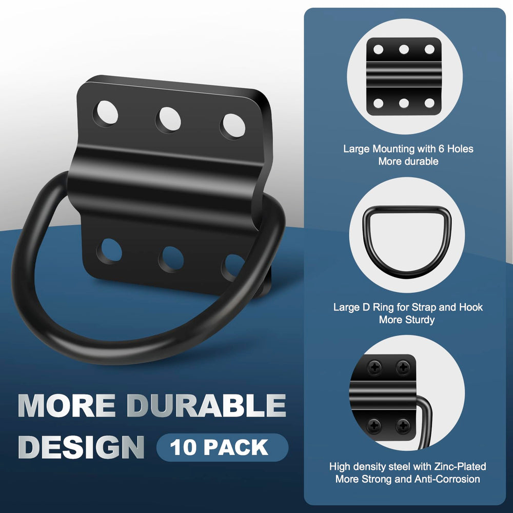 XIEKRAB zinc-coated D-Ring for outdoor durability and long-lasting use