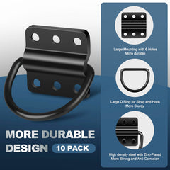 XIEKRAB zinc-coated D-Ring for outdoor durability and long-lasting use