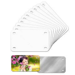 XIHEYOMI 6x3 inch license plate blank front view for DIY customization.