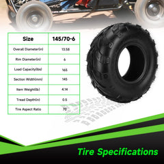 XIKOBY 145/70-6 empaque con kit completo