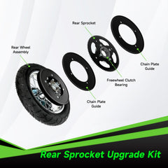 XIKOBY 25H 13T motor sprocket enhances torque delivery during climbs