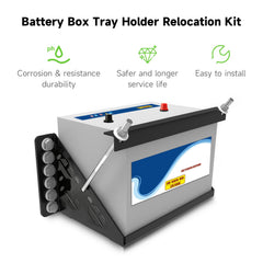 XIKOBY battery holder bracket close up highlights adjustable bolts for different sizes.