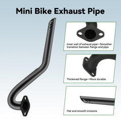 XIKOBY center exit exhaust for Coleman CT100U enhances clearance and style.