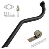 XIKOBY center exit exhaust on Predator 79cc improves legroom and ride aesthetics.