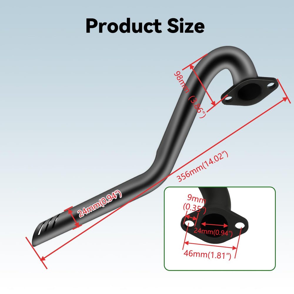 XIKOBY polished stainless steel exhaust resists corrosion for long-term performance.