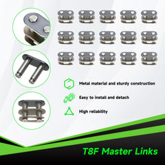 Chain assembly for dirt bikes shows clear alignment and tension benefits.