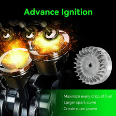 XIKOBY crankshaft key and spark plug are included.