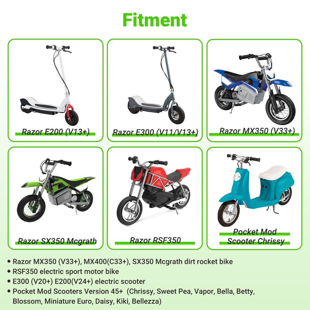 XIKOBY Razor MX350 compatibility guide shows fitment options.