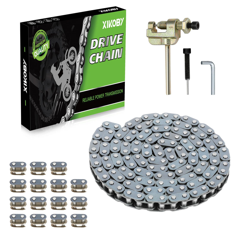XIKOBY T8F 134-link chain for dirt bikes enhances drivetrain compatibility and durability.