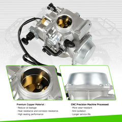 XIKOBY TRX350 carburetor kit throttle base cover image highlights secure installation