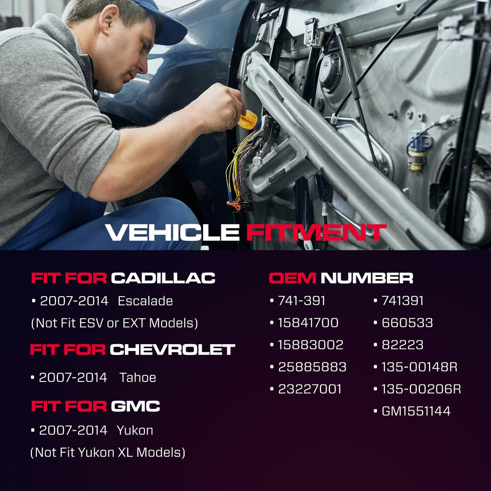 XIMAKA Cadillac Escalade regulator assembly restores reliable rear window action