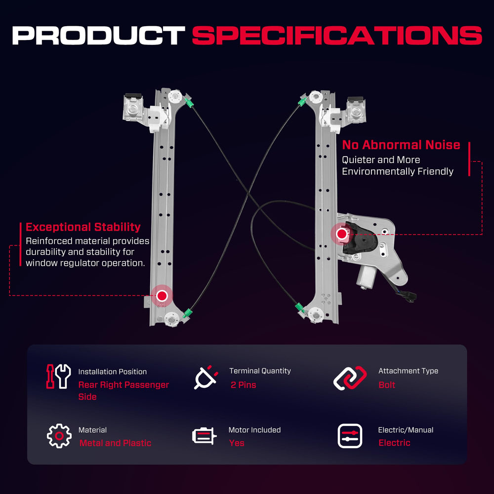XIMAKA Chevrolet Suburban rear window regulator replacement