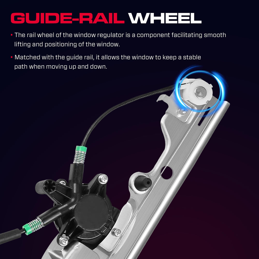XIMAKA installation-ready front passenger window regulator for front passenger side