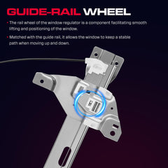 XIMAKA rear driver-side regulator kit enables effortless replacement.