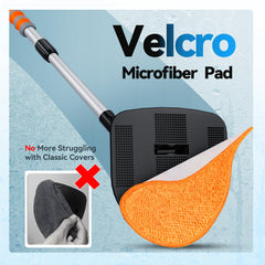 XINDELL windshield cleaner tool 360° rotating head cleans tight spots around mirrors
