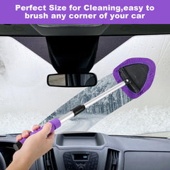 Pivoting head of XINDELL cleaner reaching deep corners of glass