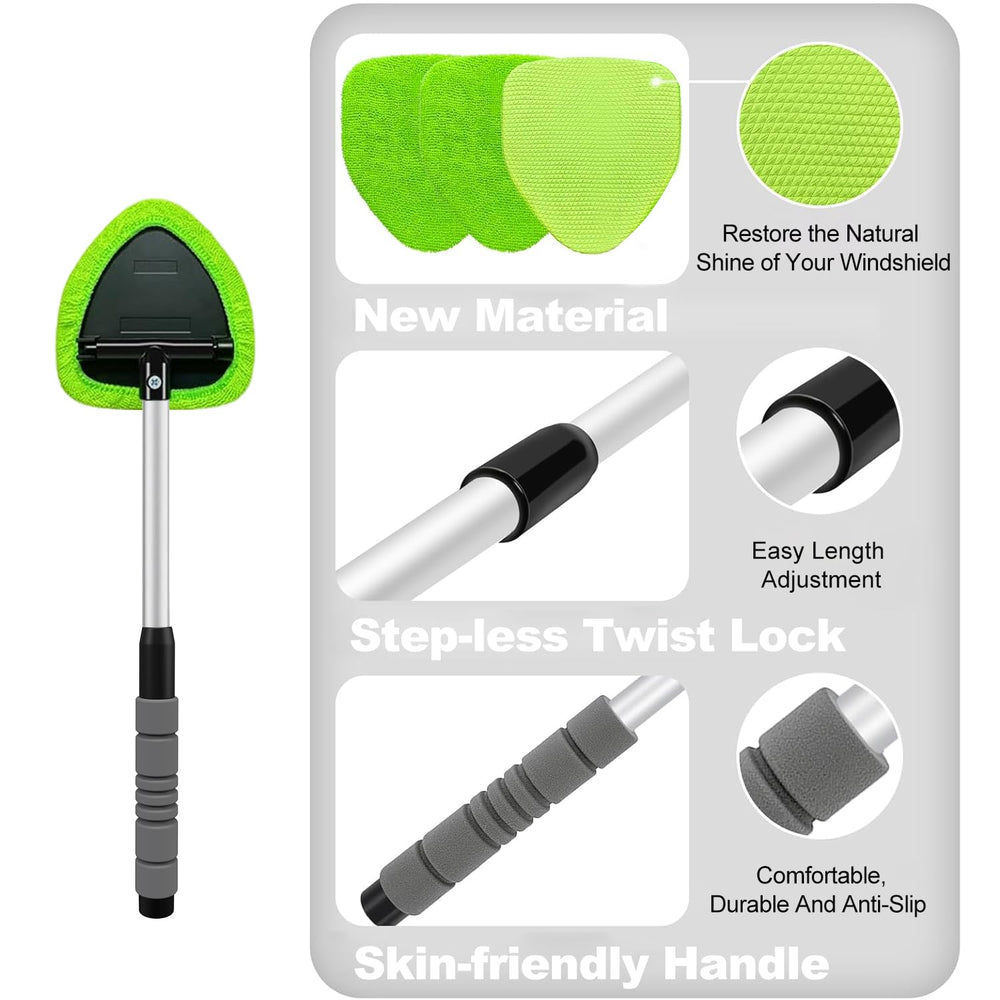 XINDELL Windshield Cleaner Tool nano-fiber pad removes stubborn grime without streaks.