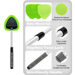 XINDELL Windshield Cleaner Tool nano-fiber pad removes stubborn grime without streaks.