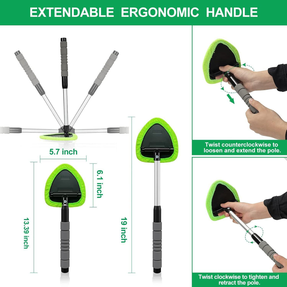 XINDELL Windshield Cleaner Tool standard microfiber pad clears fog and dust.