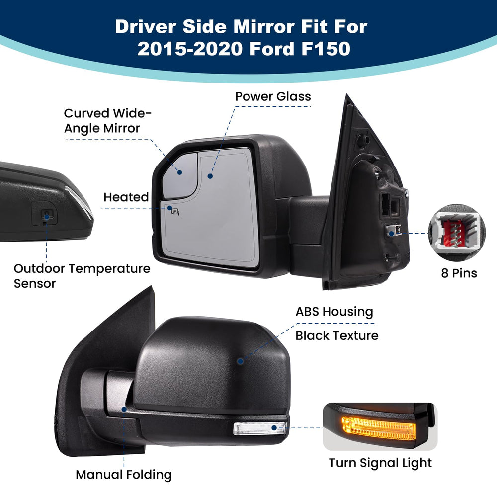 Xingsichuang F150 mirror with turn signal light for enhanced visibility