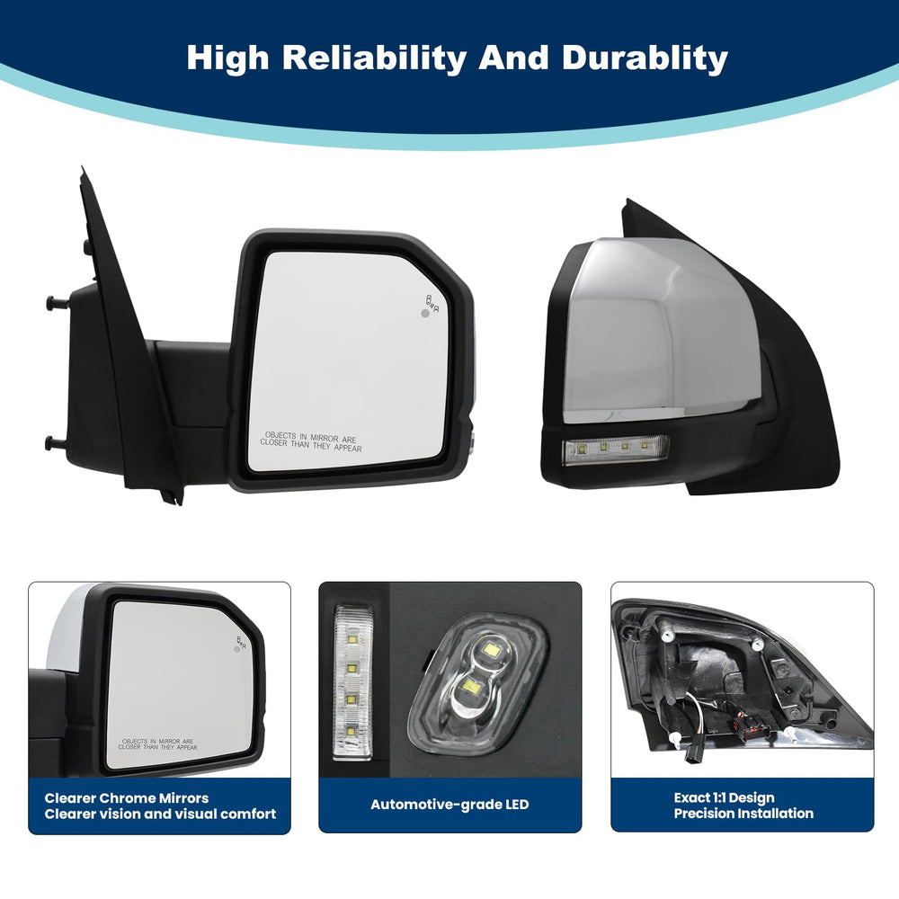 Xingsichuang FL3Z17682PB mirror with turn signal enhances signaling visibility