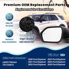 Xingsichuang mirror with power glass and manual folding features for Explorer