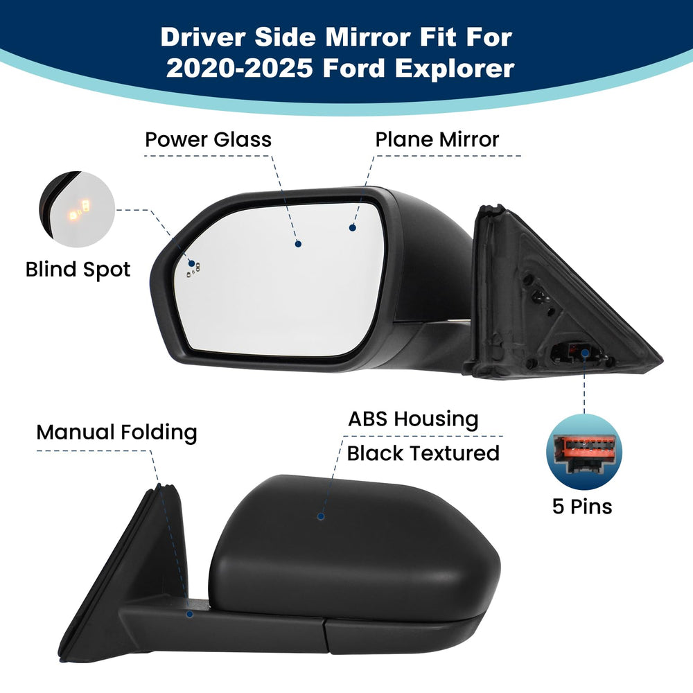 Xingsichuang left driver side mirror glass with high-definition reflection