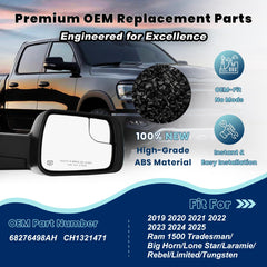 Xingsichuang Ram 1500 black finish mirror profile detail