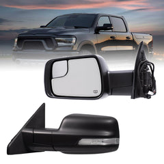 Xingsichuang Ram 1500 left side mirror, front view, reliable replacement for 2019-2025 models.