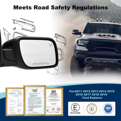 Xingsichuang right passenger mirror with crystal black cover for OEM-style finish
