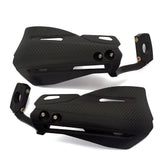 XINGWU dirt bike handguards closeup show durable PP material protecting hands on rugged trails