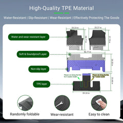 Xipoqix EV9 third-row mat cuttable to fit 6-seat configurations