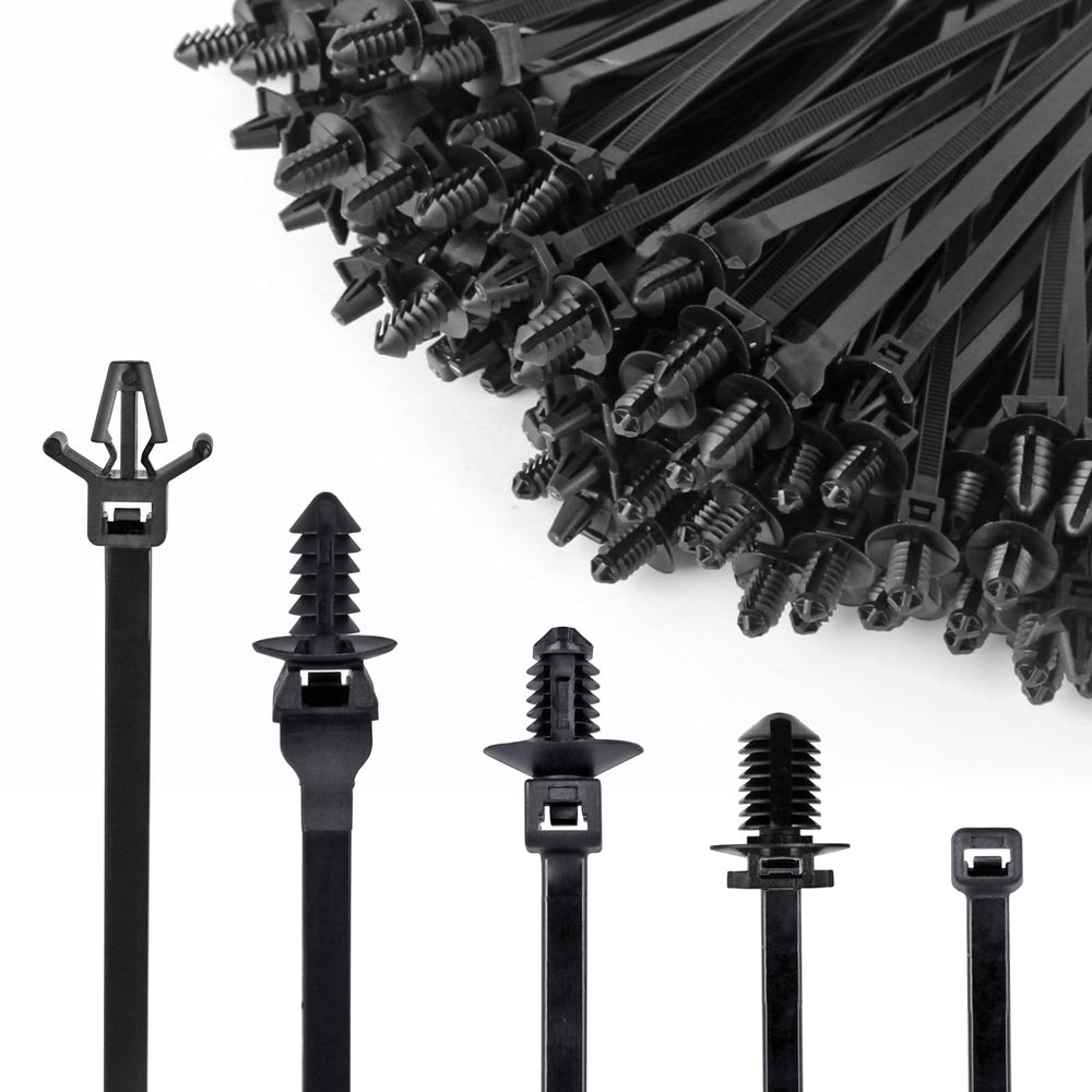 Xislet nylon universal cable tie buckle 160pcs secures wires in vehicle engine bays.