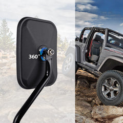 Xislet single support bar design minimizes wind noise for doors-off driving.