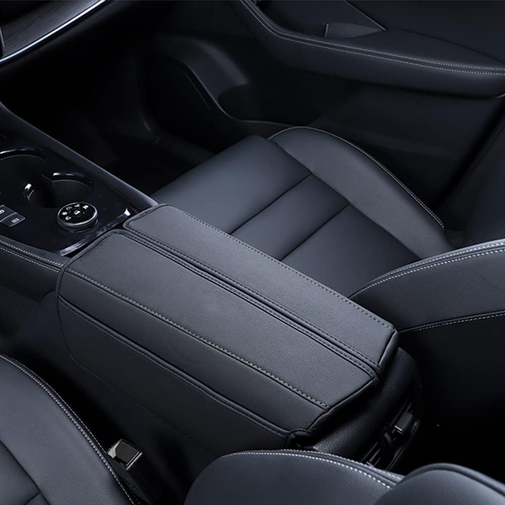 XITER Rogue Logo leather center console armrest cover protects and fits snugly.