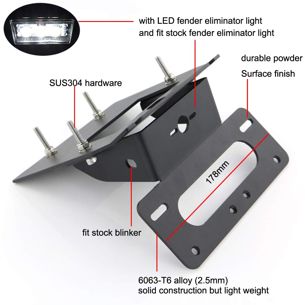 Xitomer GROM tail tidy left side highlighting 3.0 mm aluminum construction.