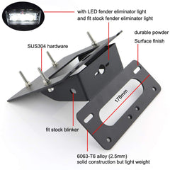 Xitomer GROM tail tidy left side highlighting 3.0 mm aluminum construction.
