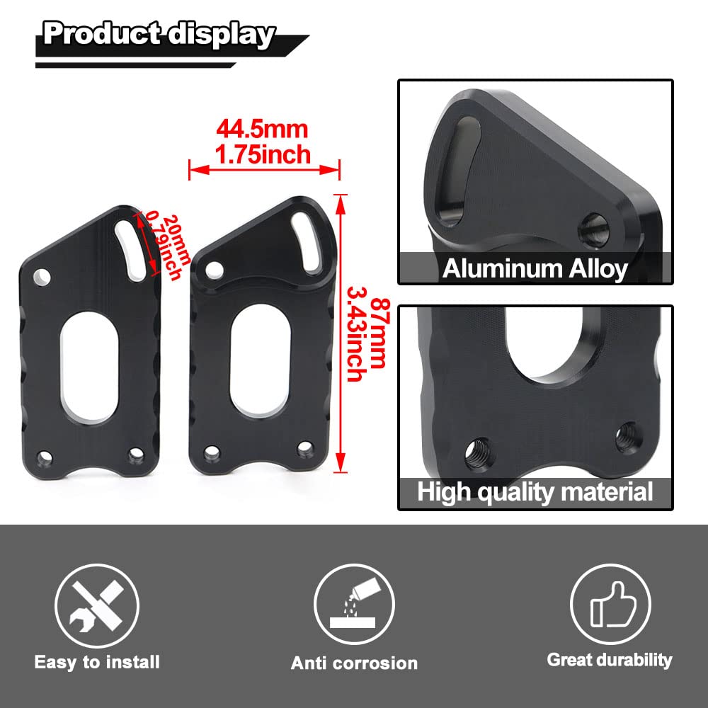 Xitomer risers on KLR650 show durable aluminum bracket and clean lines.