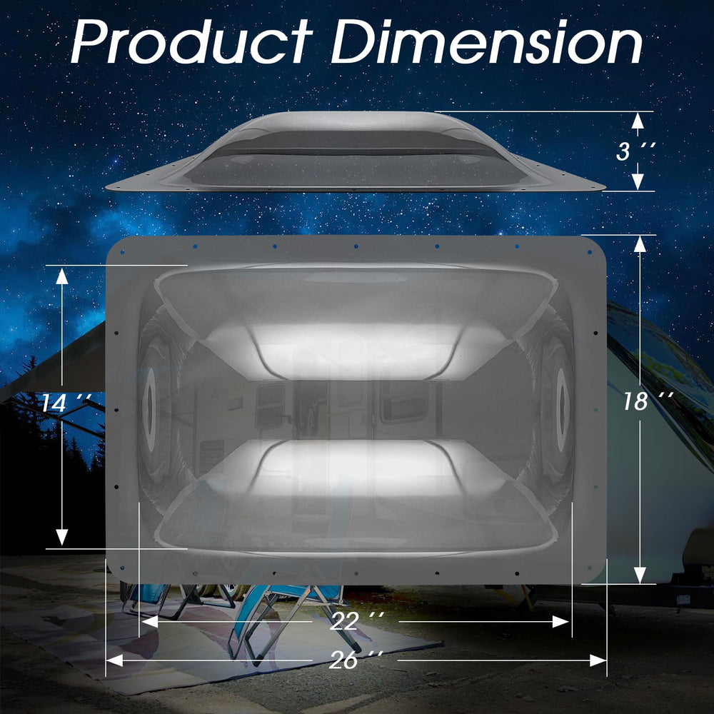 XMK RV skylight brightens interiors with day and night sky views